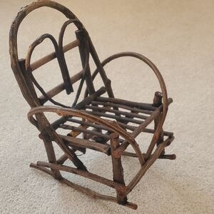 Rustic Wooden Rocking Chair Accent